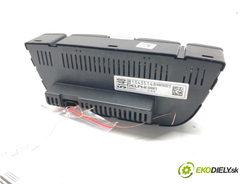 OPEL MERIVA B nadwozie wielkoprzestrzenne (MPV) (S10) 2010 - 2017    1.4 LPG (75) 88 kW [120 KM] Benzyna / gaz samochod  Panel ovládania kúrenia 13435148 (Prepínače, spínače, tlačidlá a ovládače kúrenia)