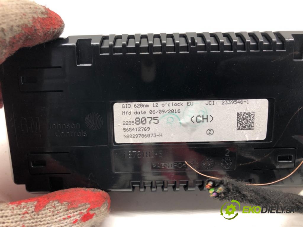 OPEL MERIVA B nadwozie wielkoprzestrzenne (MPV) (S10) 2010 - 2017    1.4 LPG (75) 88 kW [120 KM] Benzyna / gaz samochod  Dislpej 22858075 (Prístrojové dosky, displeje)
