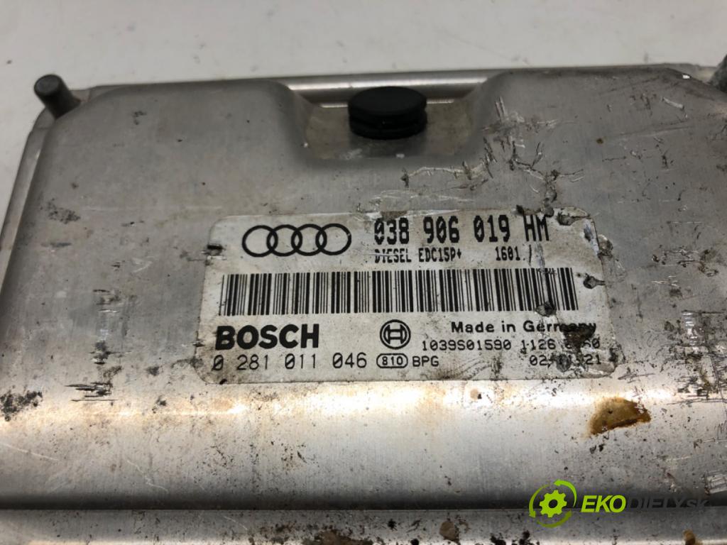 AUDI A6 C5 Avant (4B5) 1997 - 2005    1.9 TDI 96 kW [130 KM] olej napędowy 2001 - 2005  riadiaca jednotka Motor 038906019HM (Riadiace jednotky)