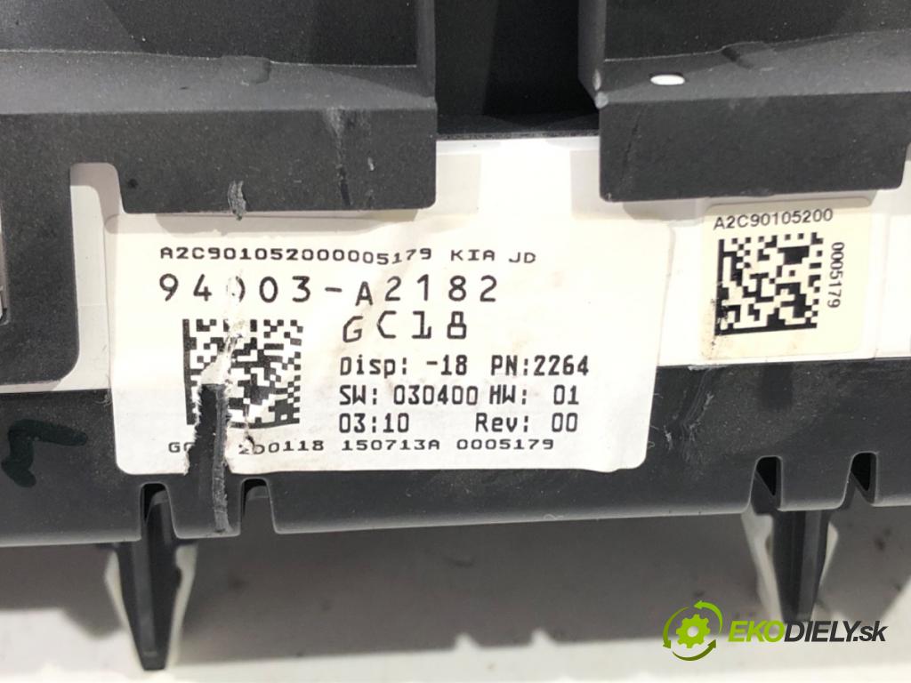 KIA CEED (JD) 2012 - 2018    1.6 GDI 99 kW [135 KM] benzyna 2012 - 2018  Prístrojovka 94003-A2182 (Prístrojové dosky, displeje)
