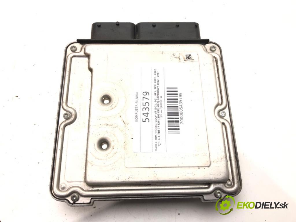 VW GOLF VII (5G1, BQ1, BE1, BE2) 2012 - 2022    1.6 TDI 77 kW [105 KM] olej napędowy 2012 - 2017  riadiaca jednotka Motor 04L907309B (Riadiace jednotky)