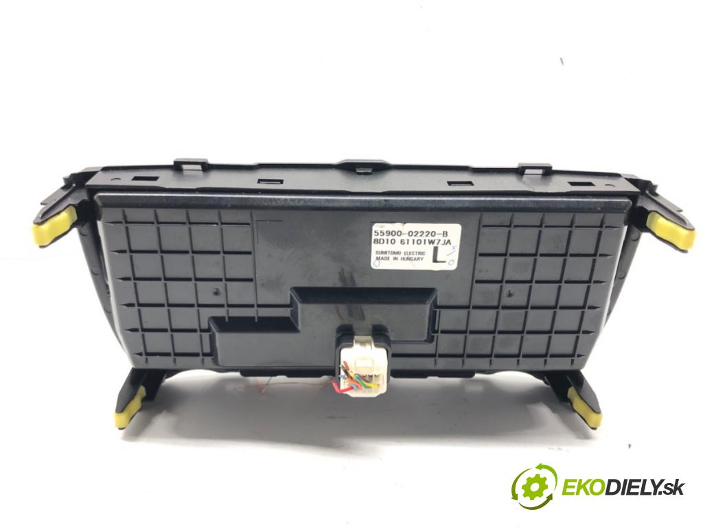 TOYOTA AURIS (_E15_) 2006 - 2012    1.6 (ZRE151_) 91 kW [124 KM] benzyna 2007 - 2012  Panel ovládania kúrenia 55900-02220-B (Prepínače, spínače, tlačidlá a ovládače kúrenia)