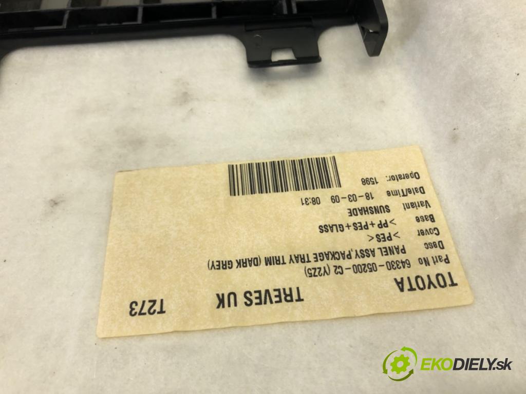 TOYOTA AVENSIS sedan (_T27_) 2008 - 2018    2.2 D-4D (ADT271_) 130 kW [177 KM] olej napędowy 2  Pláto zadná 64330-05200 (Pláta zadné)