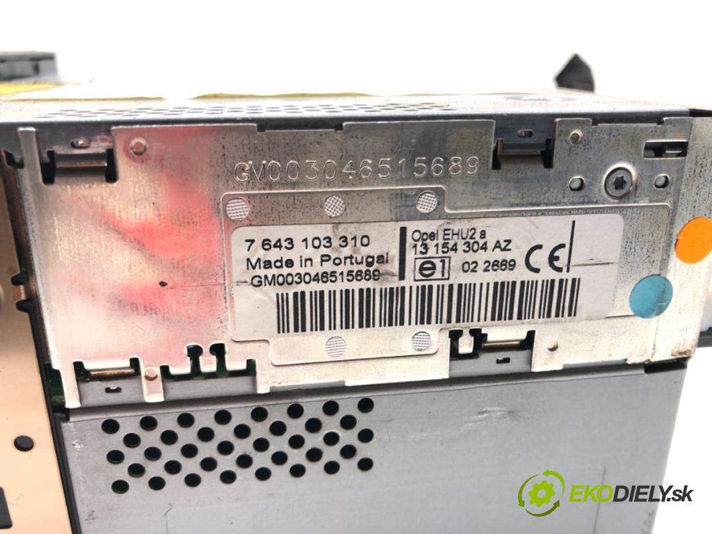 OPEL ASTRA H Kombi (A04) 2004 - 2014    1.7 CDTI (L35) 74 kW [101 KM] olej napędowy 2004 -  RADIO 13154304 (Audio zariadenia)