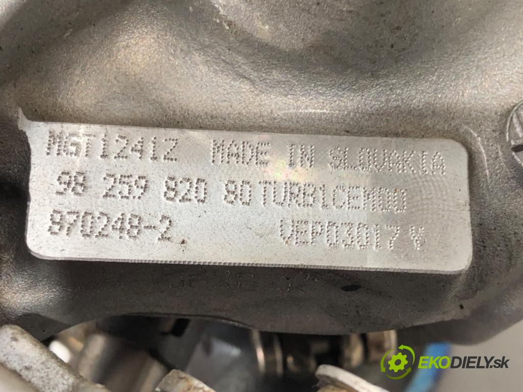 PEUGEOT 308 II (LB_, LP_, LW_, LH_, L3_) 2013 - 2021    1.2 THP 130 96 kW [131 KM] benzyna 2013 - 2021  Turbodúchadlo,turbo 9825982080 (Turbodúchadlá (kompletné))