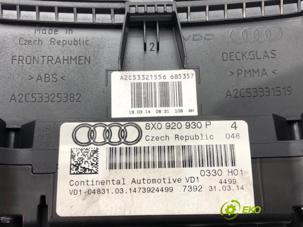 AUDI A1 (8X1, 8XK) 2010 - 2018    2.0 TDI 105 kW [143 KM] olej napędowy 2011 - 2015  Prístrojovka 8X0920930P (Prístrojové dosky, displeje)