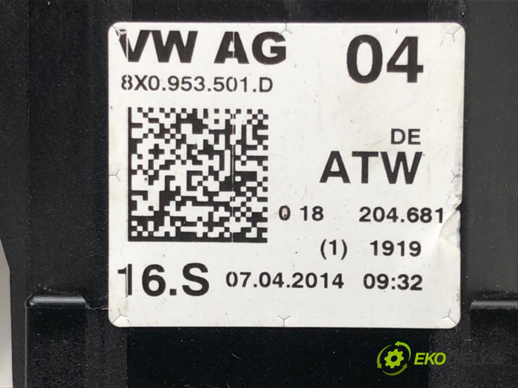 AUDI A1 (8X1, 8XK) 2010 - 2018    2.0 TDI 105 kW [143 KM] olej napędowy 2011 - 2015  Prepínač kombinovaný 8X0953501D (Prepínače, spínače, tlačidlá a ovládače kúrenia)