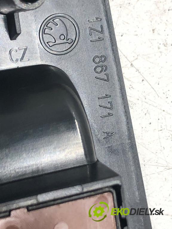 SKODA OCTAVIA II (1Z3) 2004 - 2013    1.6 LPG 75 kW [102 KM] Benzyna / gaz samochodowy (  přepínač oken 1Z1867171A (Ovládaní topení a přepínače)