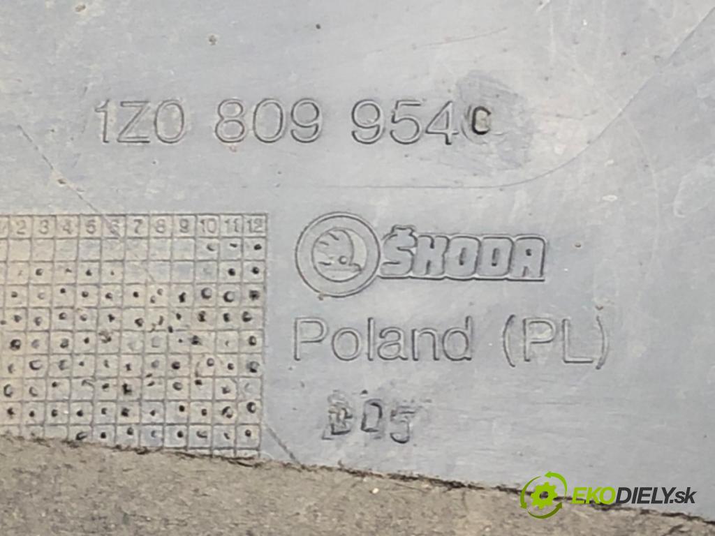 SKODA OCTAVIA II (1Z3) 2004 - 2013    1.6 LPG 75 kW [102 KM] Benzyna / gaz samochodowy (  podblatník pravý přední část 1Z0809954C