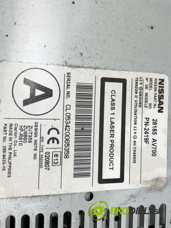 NISSAN PRIMERA (P12) 2002 - 2022    2.0 103 kW [140 KM] benzyna 2002 - 2008  Menič CD 28185AV700 (CD meniče)