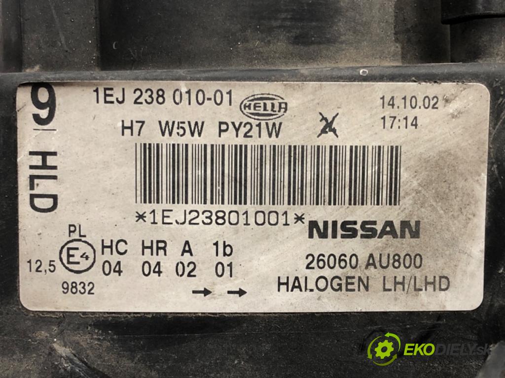 NISSAN PRIMERA (P12) 2002 - 2022    2.0 103 kW [140 KM] benzyna 2002 - 2008  Svetlomet ľavy predný