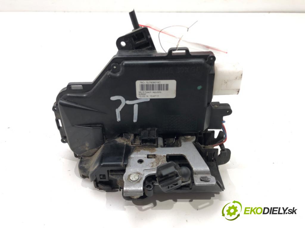 SKODA ROOMSTER Praktik (5J) 2007 - 2015    1.4 63 kW [86 KM] benzyna 2007 - 2015  zámok dveře pravý zadní část 5J7839016C