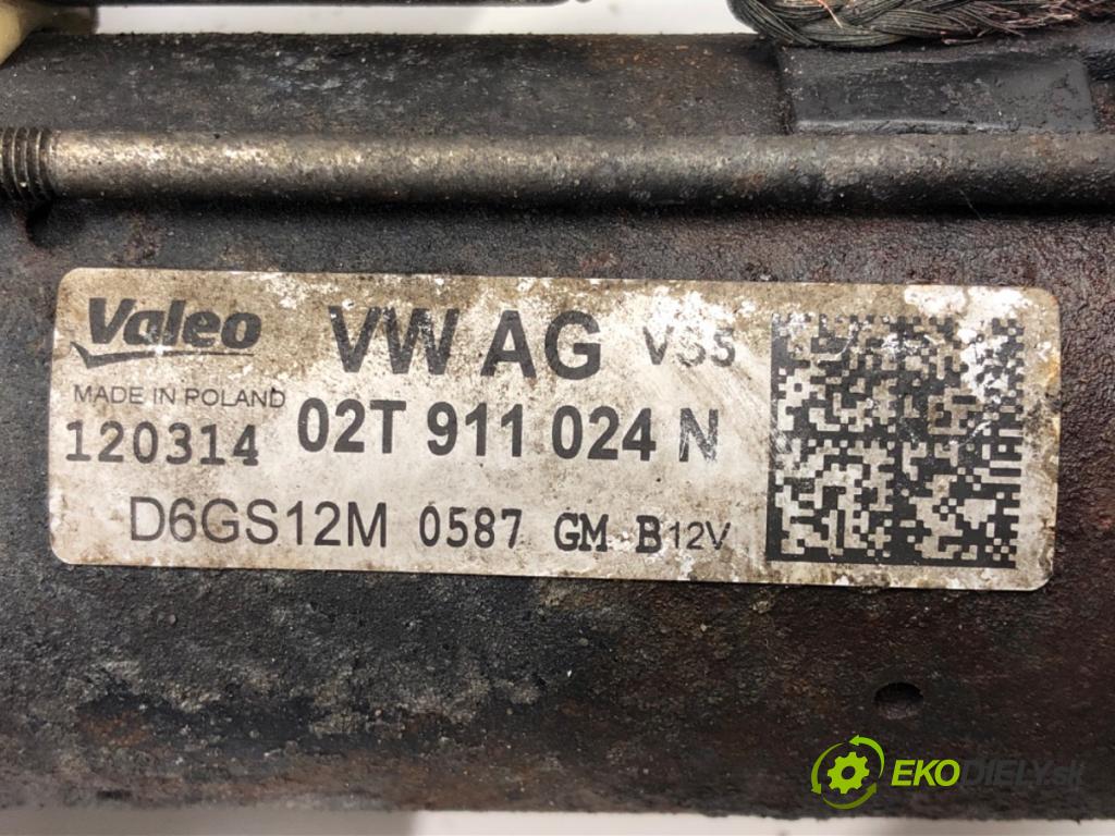 SKODA ROOMSTER Praktik (5J) 2007 - 2015    1.4 63 kW [86 KM] benzyna 2007 - 2015  Štartér 02T911024N (Štartéry)