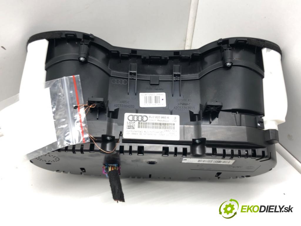AUDI Q3 (8UB, 8UG) 2011 - 2018    2.0 TFSI quattro 147 kW [200 KM] benzyna 2014 - 20  Prístrojovka 8U0920960A (Prístrojové dosky, displeje)