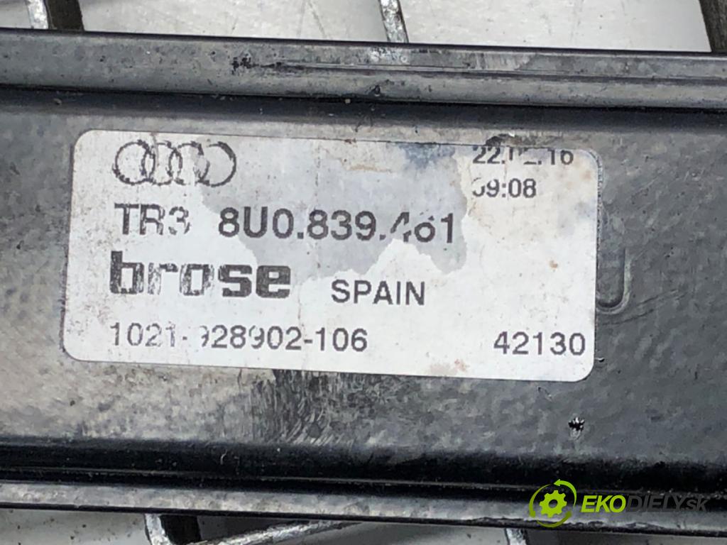 AUDI Q3 (8UB, 8UG) 2011 - 2018    2.0 TFSI quattro 147 kW [200 KM] benzyna 2014 - 20  mechanismus okna levý zadní část 8U0839461