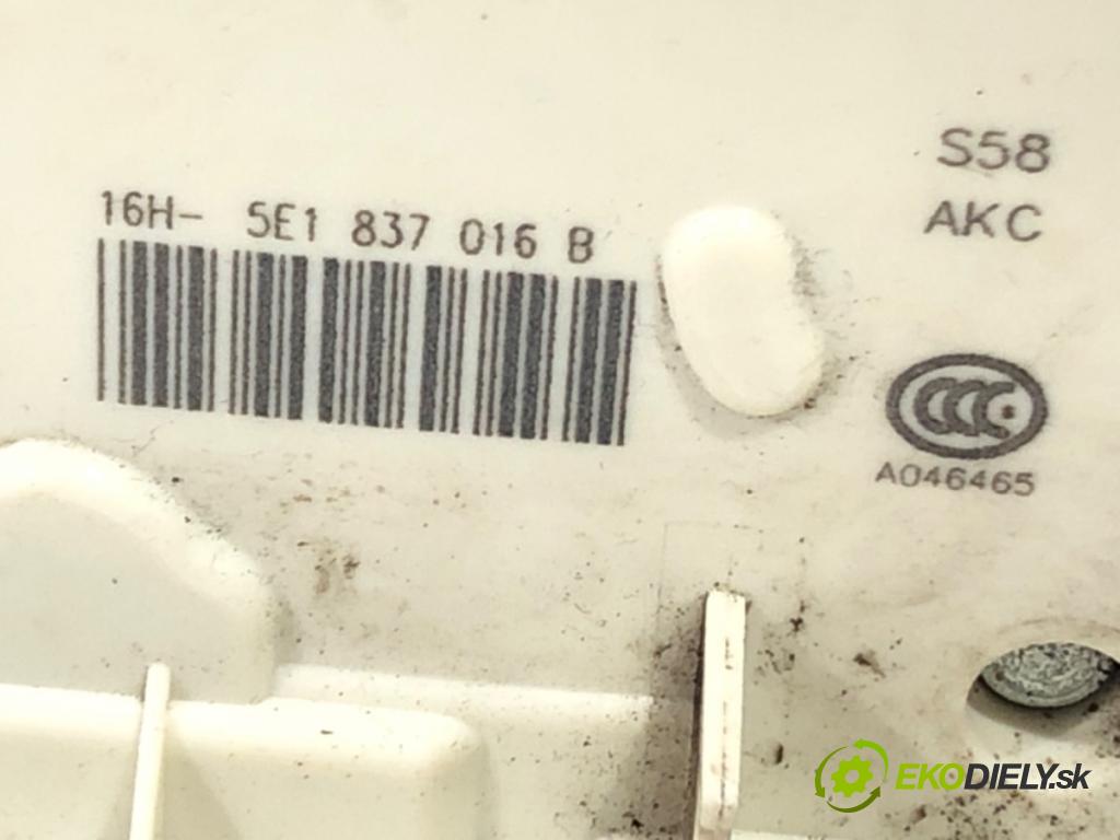 SKODA RAPID (NH3, NK3, NK6) 2012 - 2022    1.6 TDI 85 kW [115 KM] olej napędowy 2015 - 2019  zámok dveře pravý přední část 5E1837016B