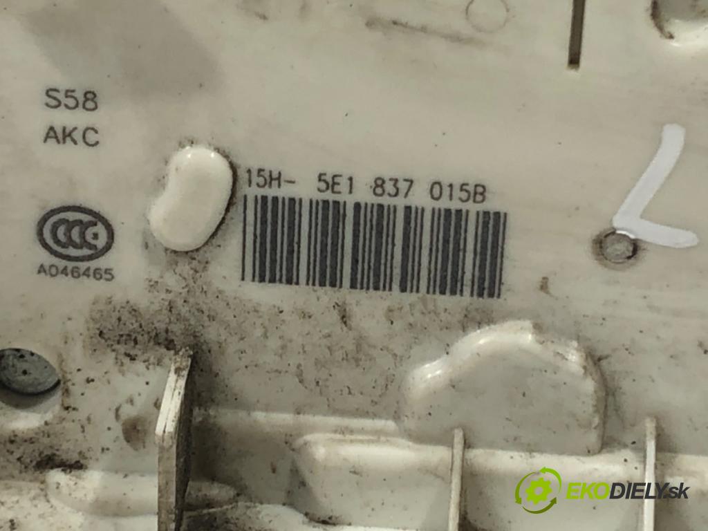 SKODA RAPID (NH3, NK3, NK6) 2012 - 2022    1.6 TDI 85 kW [115 KM] olej napędowy 2015 - 2019  zámok dveře levý přední část 5E1837015B