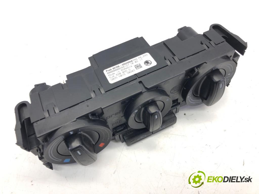 SKODA RAPID (NH3, NK3, NK6) 2012 - 2022    1.6 TDI 85 kW [115 KM] olej napędowy 2015 - 2019  Panel ovládania kúrenia 5JA820045D (Prepínače, spínače, tlačidlá a ovládače kúrenia)
