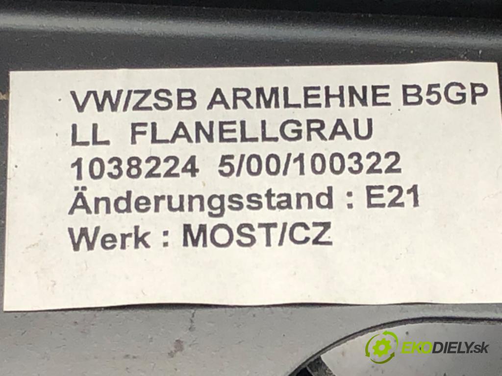 VW PASSAT B5.5 (3B3) 2000 - 2005    1.9 TDI 96 kW [130 KM] olej napędowy 2000 - 2005  Lakťová opierka  (Lakťové opierky)