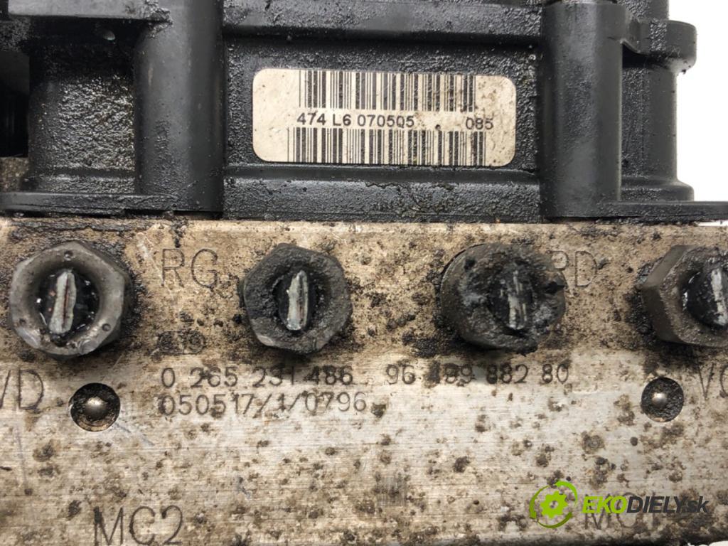 PEUGEOT 307 (3A/C) 2000 - 2012    1.6 HDi 66 kW [90 KM] olej napędowy 2005 - 2009  Pumpa ABS 9657352780 (Pumpy ABS)