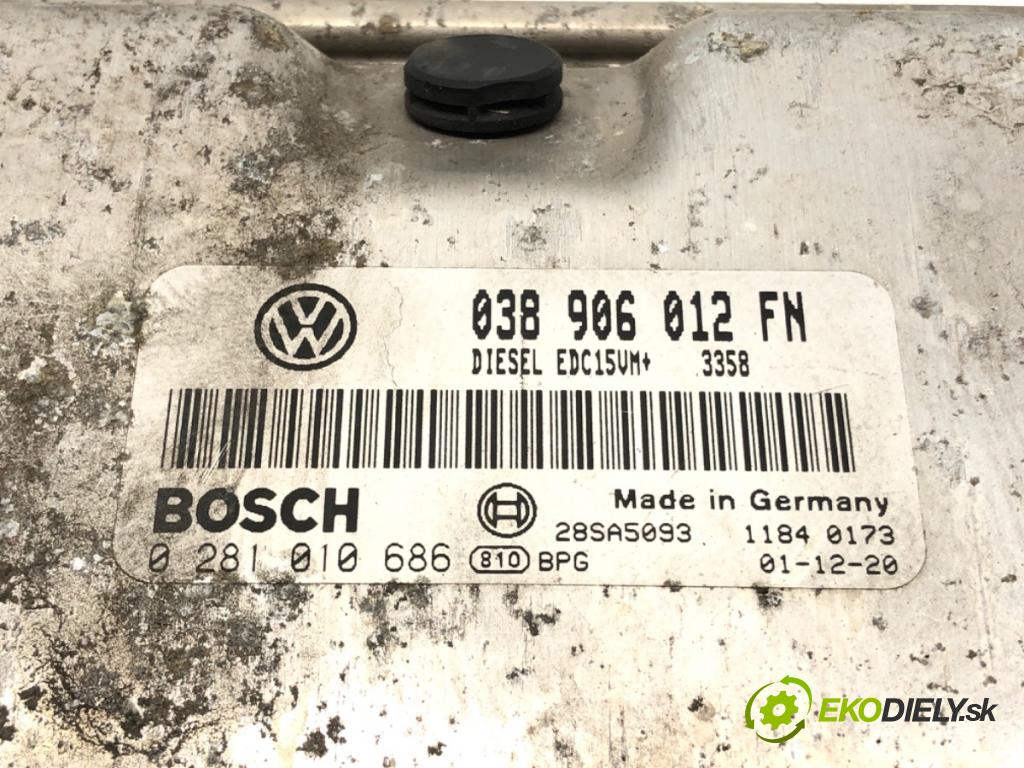 SEAT LEON (1M1) 1999 - 2006    1.9 TDI 66 kW [90 KM] olej napędowy 1999 - 2006  riadiaca jednotka Motor 038906012FN (Riadiace jednotky)
