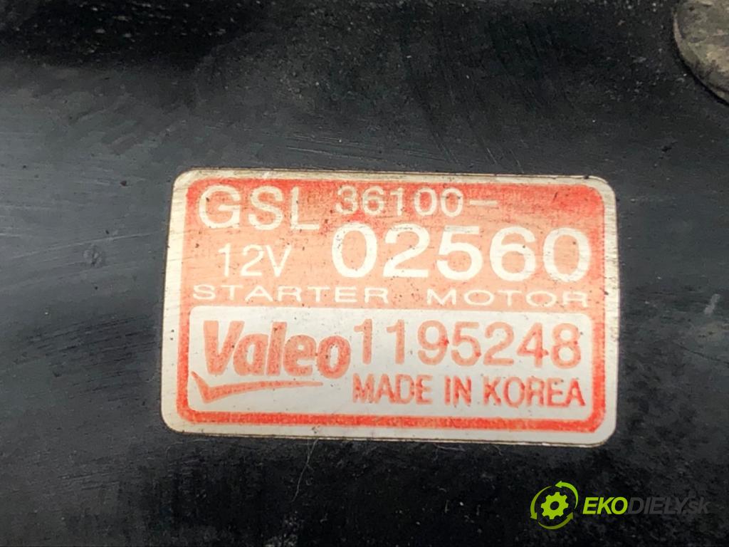 KIA PICANTO I (SA) 2004 - 2012    1.0 45 kW [61 KM] benzyna 2004 - 2011  Štartér 36100-02560 (Štartéry)