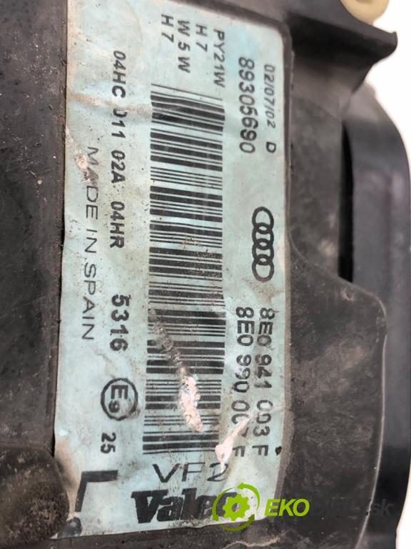 AUDI A4 B6 (8E2) 2000 - 2005    1.9 TDI 96 kW [130 KM] olej napędowy 2000 - 2004  Svetlomet ľavy predný 8E0941003F