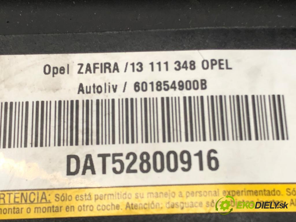 OPEL ZAFIRA B Nadwozie pełne/minivan (A05) 2005 - 2015    1.9 CDTI VAN (M75) 88 kW [120 KM] olej napędowy 20  AirBag volantu 13111348 (Airbagy)