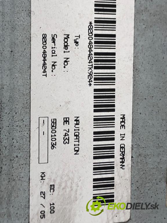 RENAULT SCÉNIC II (JM0/1_) 2003 - 2010    1.9 dCi (JM14) 96 kW [131 KM] olej napędowy 2005 -  RADIO 8200484424T (Audio zariadenia)