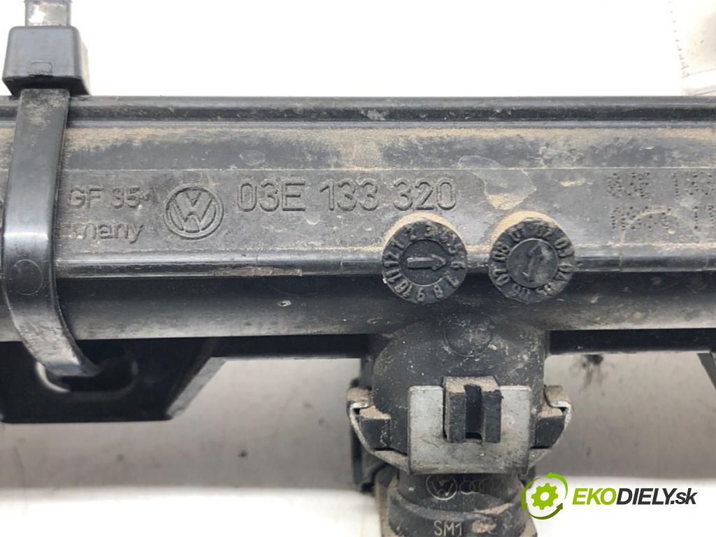 VW POLO (9N_, 9A_) 2001 - 2014    1.2 12V 47 kW [64 KM] benzyna 2001 - 2007  Lišta vstrekovacia 03E133320 (Vstrekovacie lišty)