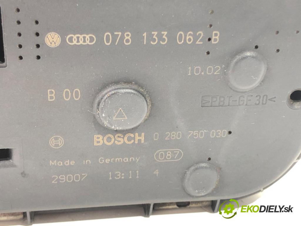 AUDI A4 B6 Avant (8E5) 2000 - 2005    3.0 162 kW [220 KM] benzyna 2001 - 2004  Škrtiaca klapka 078133062B (Škrtiace klapky)