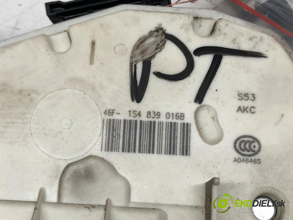SKODA FABIA II (542) 2006 - 2014    1.6 TDI 66 kW [90 KM] olej napędowy 2010 - 2014  zámok dveře pravý zadní část 1S4839016B