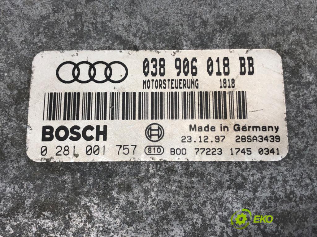AUDI A3 (8L1) 1996 - 2006    1.9 TDI 66 kW [90 KM] olej napędowy 1996 - 2001  riadiaca jednotka Motor 038906018BB (Riadiace jednotky)
