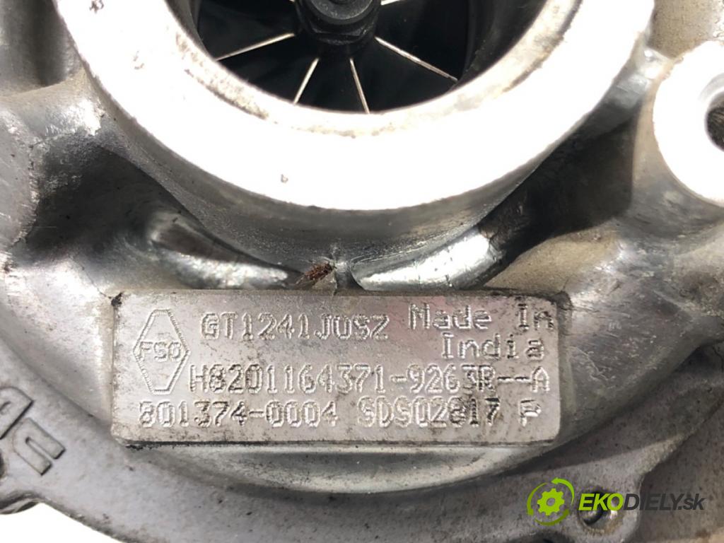 RENAULT KANGOO / GRAND KANGOO II (KW0/1_) 2008 - 2022    1.5 dCi 75 (KW07, KW10, KW04) 55 kW [75 KM] olej n  Turbodúchadlo,turbo H8201164371 144119263R (Turbodúchadlá (kompletné))