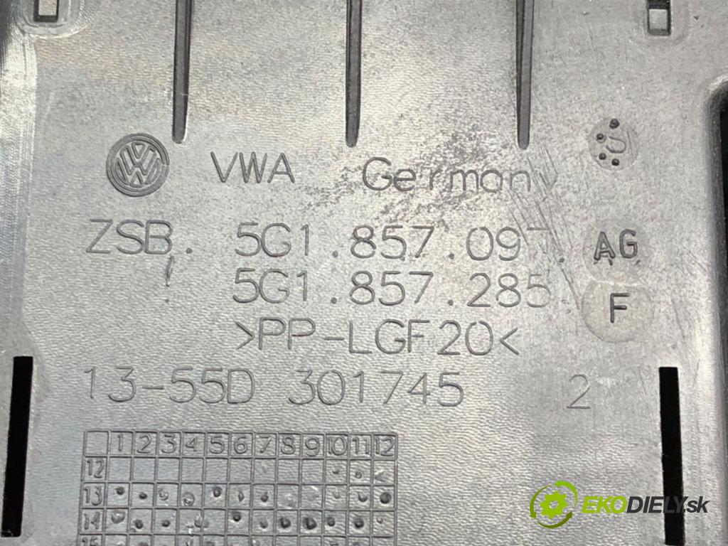 VW GOLF VII Variant (BA5, BV5) 2013 - 2022    1.6 TDI 81 kW [110 KM] olej napędowy 2013 - 2017  Priehradka, kastlík spolujazdca  (Priehradky, kastlíky)