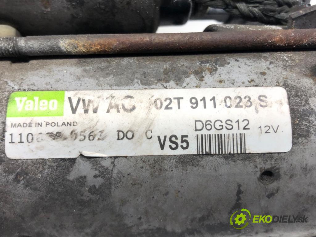 SKODA FABIA I (6Y2) 1999 - 2008    1.4 16V 55 kW [75 KM] benzyna 1999 - 2008  Štartér 02T911023S (Štartéry)