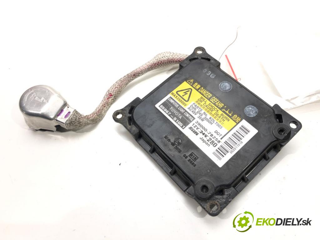 TOYOTA AVENSIS sedan (_T27_) 2008 - 2018    2.2 D-4D (ADT271_) 110 kW [150 KM] olej napędowy 2  Menič XENON 85967-51051 (Riadiace jednotky xenónu)