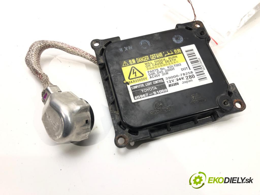 TOYOTA AVENSIS sedan (_T27_) 2008 - 2018    2.2 D-4D (ADT271_) 110 kW [150 KM] olej napędowy 2  Menič XENON 85967-51050 (Riadiace jednotky xenónu)