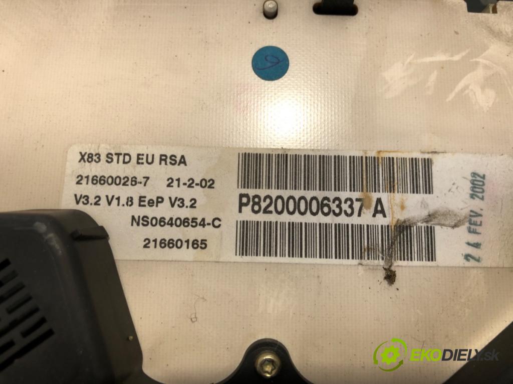 RENAULT TRAFIC II Autobus (JL) 2001 - 2022    1.9 dCI 100 (JL0C) 74 kW [101 KM] olej napędowy 20  Prístrojovka P8200006337A (Prístrojové dosky, displeje)