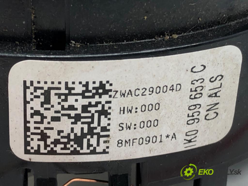 SEAT LEON (1P1) 2005 - 2013    1.4 TSI 92 kW [125 KM] benzyna 2007 - 2012  Krúžok, slimák airbag 1K0959653C (Airbagy)