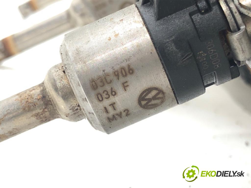 SEAT LEON (1P1) 2005 - 2013    1.4 TSI 92 kW [125 KM] benzyna 2007 - 2012  Lišta vstrekovacia 03C906036F (Vstrekovacie lišty)