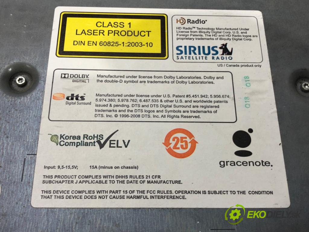 BMW X5 (E70) 2006 - 2013    xDrive 40 d 225 kW [306 KM] olej napędowy 2010 - 2  RADIO 9273181 (Audio zariadenia)