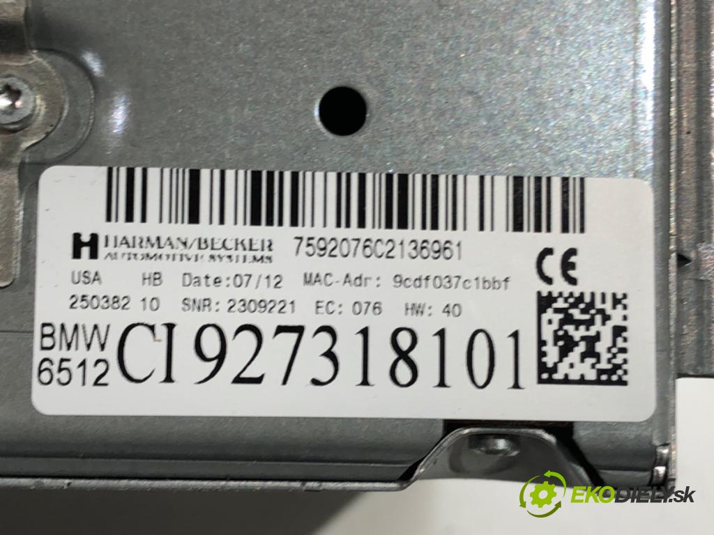 BMW X5 (E70) 2006 - 2013    xDrive 40 d 225 kW [306 KM] olej napędowy 2010 - 2  RADIO 9273181 (Audio zariadenia)