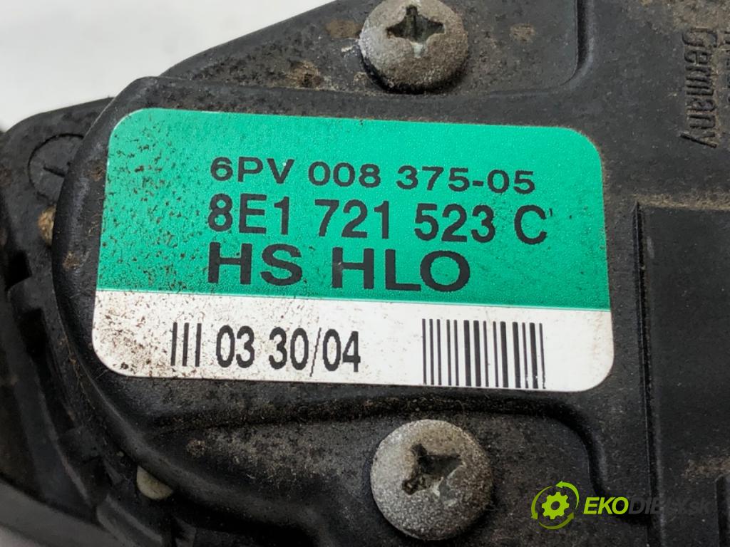 AUDI A4 B6 (8E2) 2000 - 2005    2.0 96 kW [130 KM] benzyna 2000 - 2004  Potenciometer plynového pedálu 8E1721523C (Pedále)