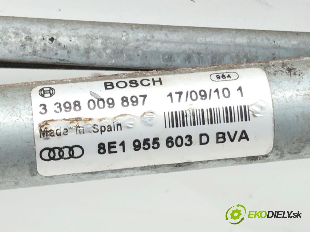 AUDI A4 B6 (8E2) 2000 - 2005    2.0 96 kW [130 KM] benzyna 2000 - 2004  Mechanizmus stieračov predný 8E1955603D (Motorčeky stieračov predné)