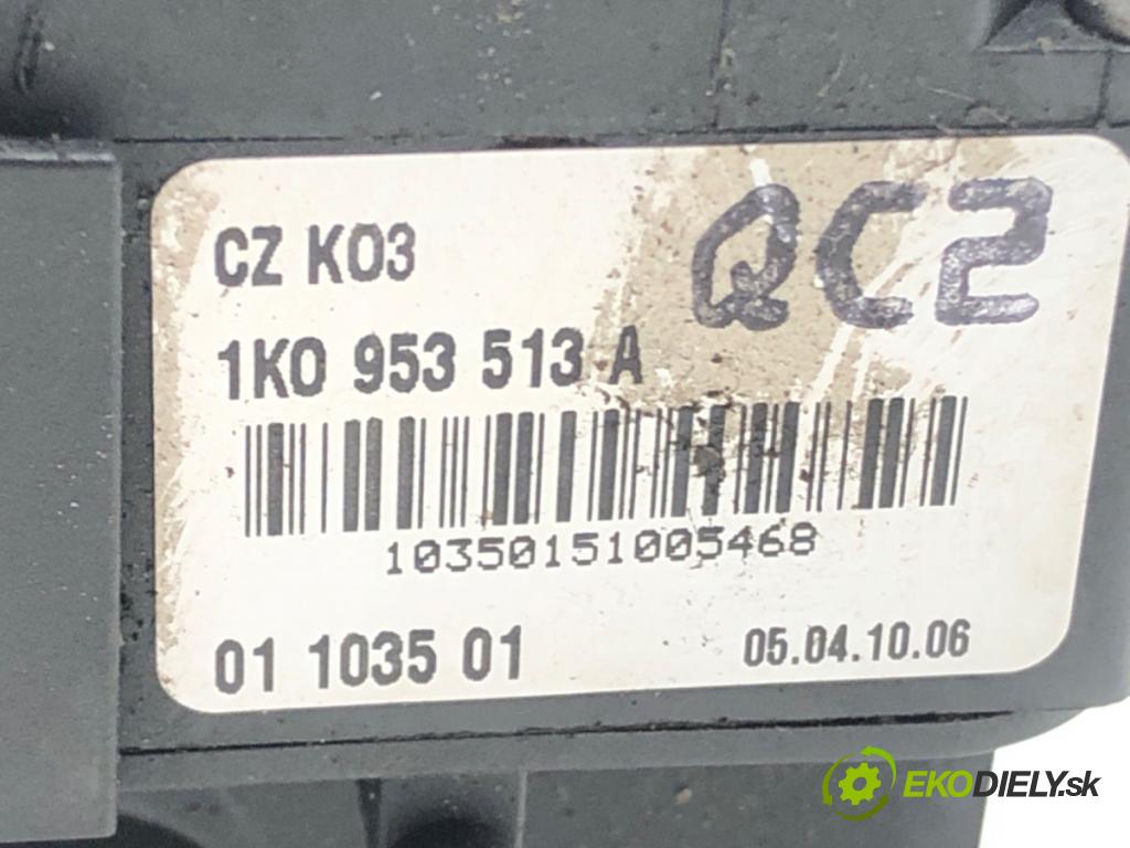 VW TOURAN (1T1, 1T2) 2003 - 2010    1.9 TDI 77 kW [105 KM] olej napędowy 2003 - 2010  Prepínač kombinovaný 1K0953503AP (Prepínače, spínače, tlačidlá a ovládače kúrenia)
