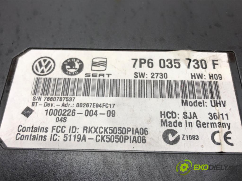 SEAT IBIZA IV (6J5, 6P1) 2008 - 2017    1.2 TSI 77 kW [105 KM] benzyna 2010 - 2012  Modul BLUETOOTH 7P6035730F (Ostatné)