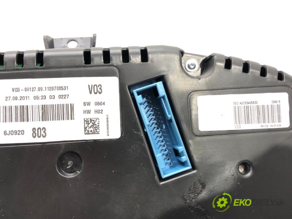 SEAT IBIZA IV (6J5, 6P1) 2008 - 2017    1.2 TSI 77 kW [105 KM] benzyna 2010 - 2012  Prístrojovka 03F906036B (Prístrojové dosky, displeje)