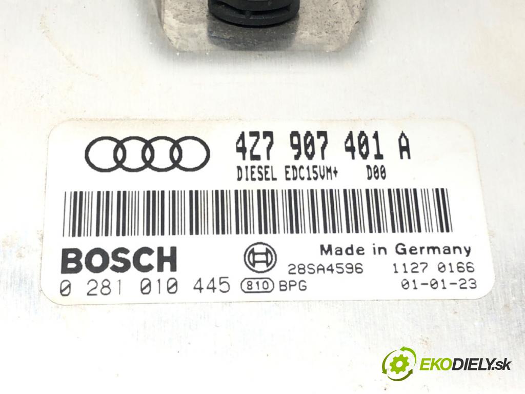 AUDI ALLROAD C5 (4BH) 2000 - 2005    2.5 TDI quattro 132 kW [180 KM] olej napędowy 2000  riadiaca jednotka Motor 0281010445 427907401A (Riadiace jednotky)