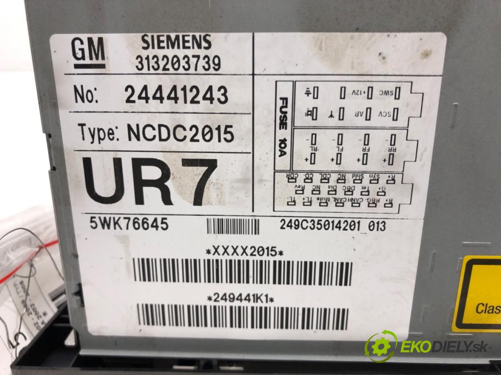 OPEL VECTRA C (Z02) 2002 - 2009    2.2 16V (F69) 108 kW [147 KM] benzyna 2002 - 2008  RADIO 24441243 (Audio zariadenia)